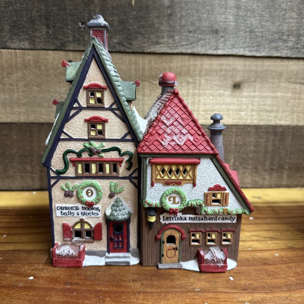 Dept. 56 North Pole Series Obbies Books & Latrinka's Candy Store In Box